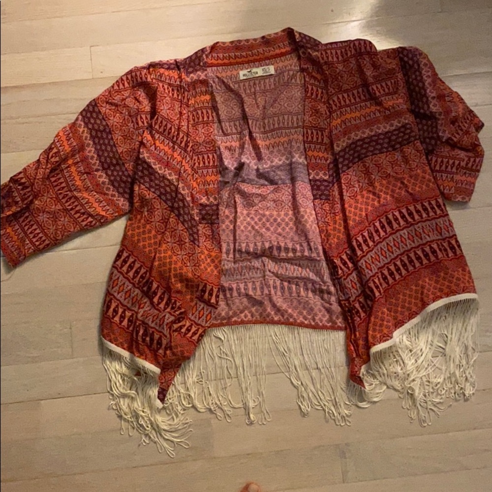 Fringe kimono